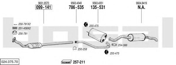 BOSAL 024.075.70 Exhaust System